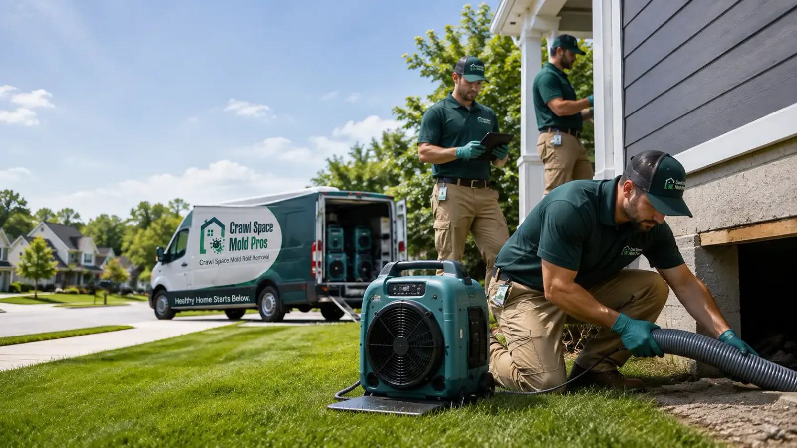 Crawl Space Mold Removal in South Range, MI